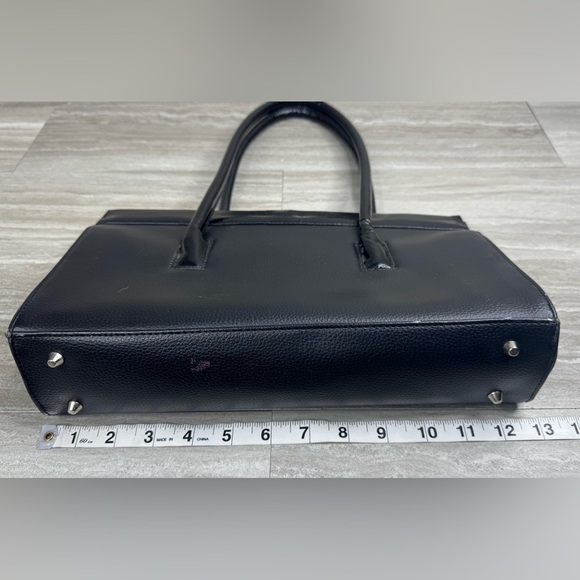 Cleo & Patel Paris Chic Multi Compartment Black Leather Shoulder Bag - Picture 10 of 13